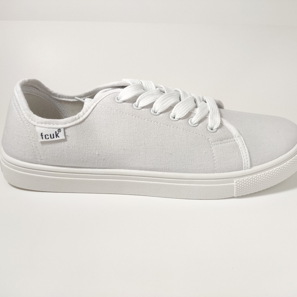 French Connection Canvas Sneakers on White - Picture 3 of 6